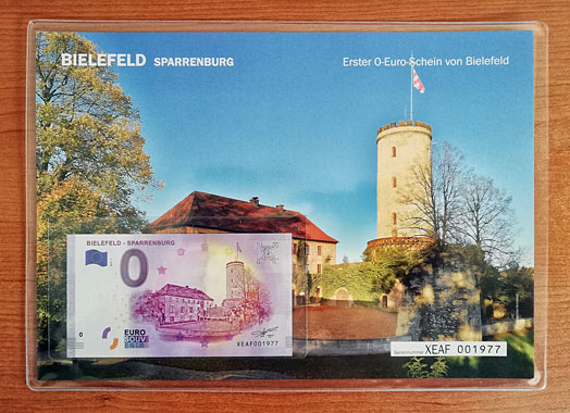 Geschenkblatt 0 Euro Bielefeld Sparrenburg